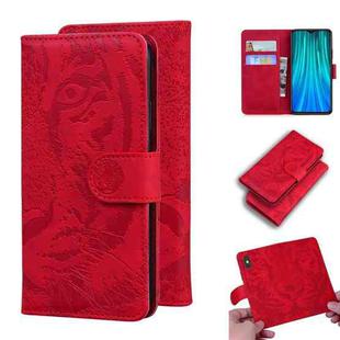 For Xiaomi Redmi Note 8 Pro Tiger Embossing Pattern Horizontal Flip Leather Case with Holder & Card Slots & Wallet(Red)