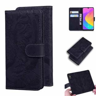 For Xiaomi Mi 9 Lite / CC9 Tiger Embossing Pattern Horizontal Flip Leather Case with Holder & Card Slots & Wallet(Black)