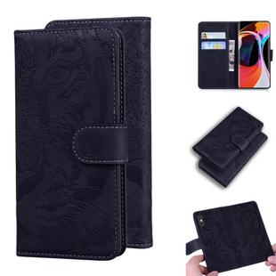 For Xiaomi Redmi Mi 10 / 10 Pro Tiger Embossing Pattern Horizontal Flip Leather Case with Holder & Card Slots & Wallet(Black)
