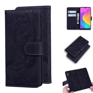 For Xiaomi Mi A3 / CC9e Tiger Embossing Pattern Horizontal Flip Leather Case with Holder & Card Slots & Wallet(Black)