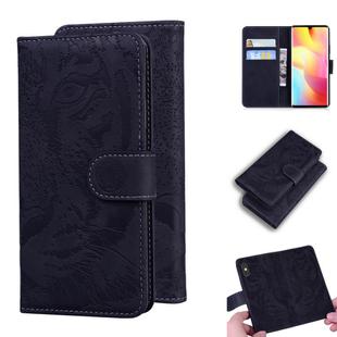 For Xiaomi Redmi Note 10 Lite Tiger Embossing Pattern Horizontal Flip Leather Case with Holder & Card Slots & Wallet(Black)