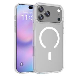 For iPhone 17 Pro Max Skin Feel TPU Hybrid PC MagSafe Phone Case(Transparent)