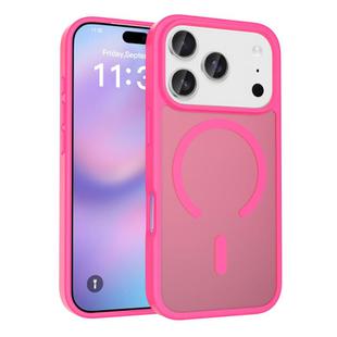 For iPhone 17 Pro Skin Feel TPU Hybrid PC MagSafe Phone Case(Rose Red)