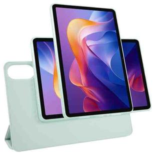 For Xiaomi Redmi Pad 2 Trifold Magnetic Split Acrylic Leather Tablet Case(Baby Green)