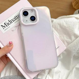 For iPhone 15 Large Camera Frame Vibrant Jelly Color TPU + IMD Phone Case(Purple)