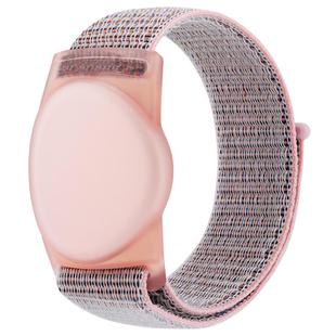 For Huawei Tag xDfind Nylon Hook and Loop Fastener Watch Band Style Anti-lost Tracker Protective Cover(Pink Sand)
