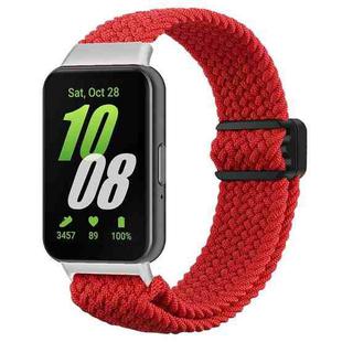 For Samsung Galaxy Fit 3 xDfind Magnetic Buckle Nylon Braided Watch Band(Red)