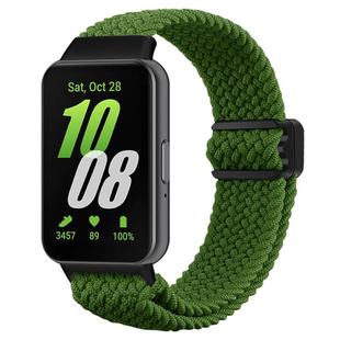 For Samsung Galaxy Fit 3 xDfind Magnetic Buckle Nylon Braided Watch Band(Green)