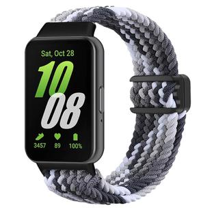 For Samsung Galaxy Fit 3 xDfind Magnetic Buckle Nylon Braided Watch Band(Colorful Black)