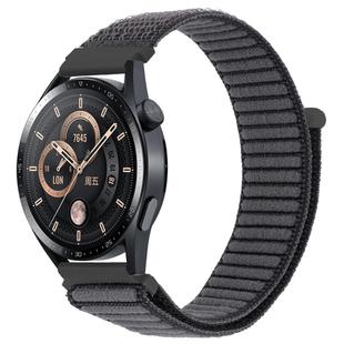 20mm xDfind Wave Texture Nylon Hook and Loop Fastener Watch Band(Charcoal Gray)