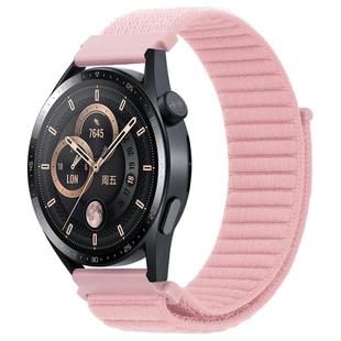22mm xDfind Wave Texture Nylon Hook and Loop Fastener Watch Band(Pearl Powder)