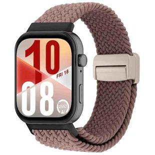 For Huawei Watch Fit 4 / Fit 4 Pro / Fit 3 xDfind Magnetic Buckle Loop Woven Watch Band(Smoke Purple)