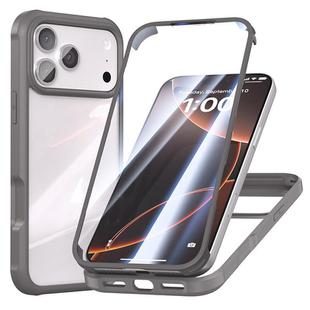 For iPhone 17 Pro Max Double-sided Plastic Glass Phone Protective Case(Grey)
