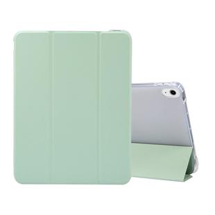 For iPad Air 2022 / 2020 10.9 3-folding Electric Pressed Skin Texture Smart Leather Tablet Case  (Green)