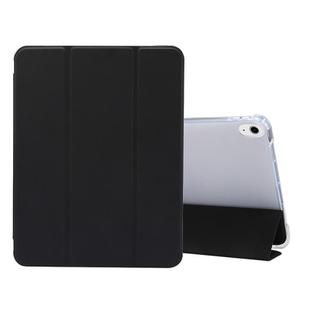 For iPad Air 2022 / 2020 10.9 3-folding Electric Pressed Skin Texture Smart Leather Tablet Case (Black)