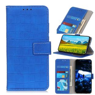 For Motorola Moto G9 Plus Crocodile Texture Horizontal Flip Leather Case with Holder & Wallet & Card Slots & Photo Frame(Blue)