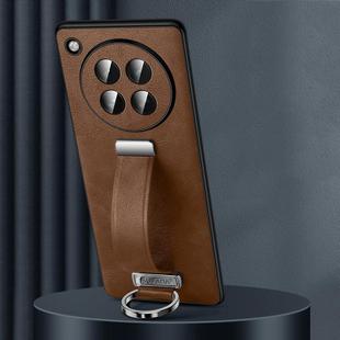 For OPPO Find X8s SULADA PC Hybrid Leather Texture Skin Feel Shockproof Phone Case(Brown)
