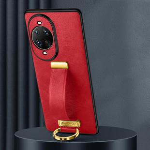 For Huawei nova 14 Ultra SULADA PC Hybrid Leather Texture Skin Feel Shockproof Phone Case(Red)