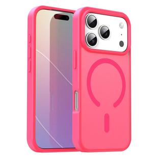 For iPhone 17 Pro Fanying Series PC Hybrid TPU Translucent Frosted MagSafe Phone Case(Rose Red)