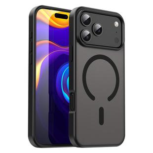 For iPhone 17 Pro Max Fanying Series PC Hybrid TPU Translucent Frosted MagSafe Phone Case(Translucent Black)