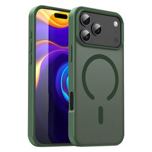 For iPhone 17 Pro Max Fanying Series PC Hybrid TPU Translucent Frosted MagSafe Phone Case(Olive Green)