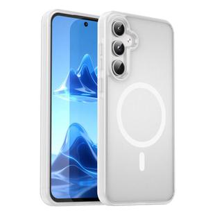 For Samsung Galaxy A55 5G Fanying Series PC Hybrid TPU Translucent Frosted MagSafe Phone Case(Matte White)