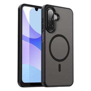 For Samsung Galaxy A26 5G Fanying Series PC Hybrid TPU Translucent Frosted MagSafe Phone Case(Translucent Black)
