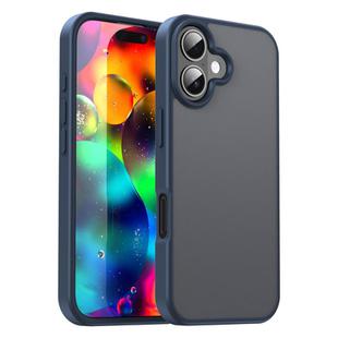 For iPhone 17 Fanying Series PC Hybrid TPU Translucent Frosted Phone Case(Cyan Blue)