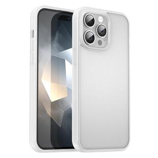 For iPhone 14 Pro Max Fanying Series PC Hybrid TPU Translucent Frosted Phone Case(Matte White)
