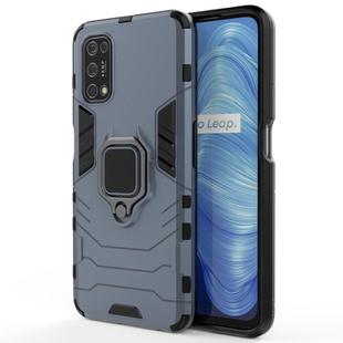 For OPPO Realme V5 5G PC + TPU Shockproof Protective Case with Magnetic Ring Holder(Navy Blue)