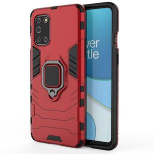 For OnePlus 8T PC + TPU Shockproof Protective Case with Magnetic Ring Holder(Red)