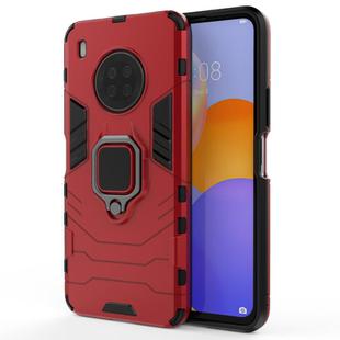 For Huawei Y9a PC + TPU Shockproof Protective Case with Magnetic Ring Holder(Red)