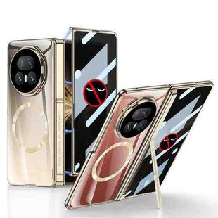 For Honor Magic V5 GKK Privacy Integrated MagSafe Magnetic Hinge Phantom Phone Case(Champagne Gold)