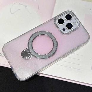 For iPhone 13 Pro Gradient Glitter Diamonds MagSafe Phone Case(Light Pink)
