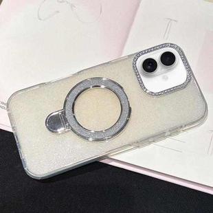 For iPhone 17 Gradient Glitter Diamonds MagSafe Phone Case(Light Yellow)