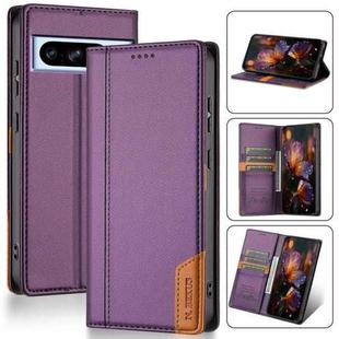 For Google Pixel 8 N.BEKUS P3 RFID Stitching Magnetic Flip Leather Phone Case(Purple)