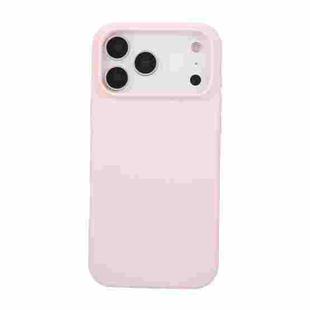 For iPhone 17 Pro Max Liquid Silicone Phone Case(Grey Pink)