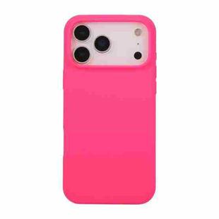 For iPhone 17 Pro Max Liquid Silicone Phone Case(Brilliant Pink)