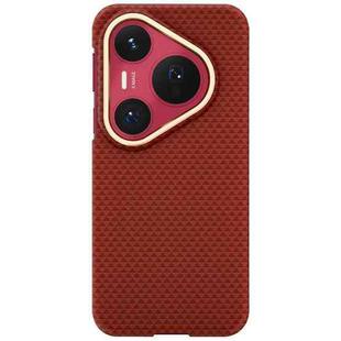 For Huawei Pura 80 Pro 5G Metal Frame Nanofiber MagSafe Magnetic Phone Case(Red)