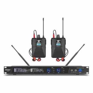 DEBRA ER-202 Professional Stage Wireless Audio Return Monitoring System with Two Receivers(UK Plug)