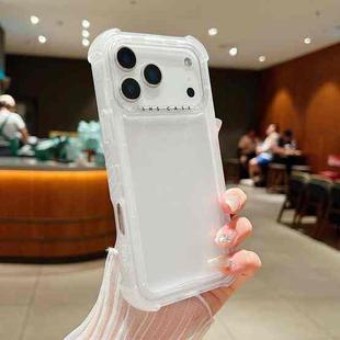 For iPhone 17 Pro Max Transparent Matte TPU Hybrid PC 3-in-1 Phone Case(White)