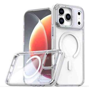 For iPhone 17 Pro Max Dual-Color Clear Acrylic Hybrid TPU MagSafe Phone Case(Transparent)