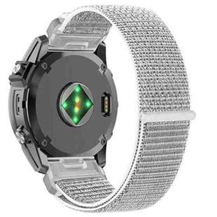 For Garmin 20mm Nylon Hook and Loop Fastener Quick Release Watch Band(Silver)
