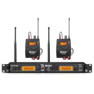 DEBRA ER-2040 Professional Stage Wireless Audio Return Monitoring System with Two Receivers(US Plug)