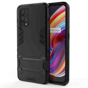 For OPPO Realme X7 Pro PC + TPU Shockproof Protective Case with Holder(Black)