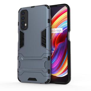 For OPPO Realme 7 PC + TPU Shockproof Protective Case with Holder(Navy Blue)