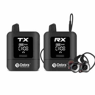 DEBRA ST-mini 2.4G Stereo Wireless Monitor System Transmitter & Receiver(Black)