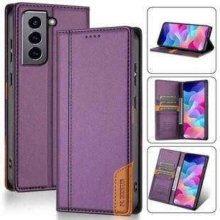 For Samsung Galaxy S21+ 5G N.BEKUS P3 RFID Stitching Magnetic Flip Leather Phone Case(Purple)