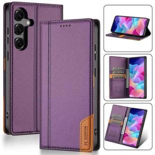 For Samsung Galaxy S24 FE 5G N.BEKUS P3 RFID Stitching Magnetic Flip Leather Phone Case(Purple)