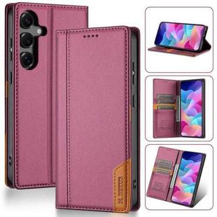 For Samsung Galaxy A14 5G / 4G N.BEKUS P3 RFID Stitching Magnetic Flip Leather Phone Case(Wine Red)